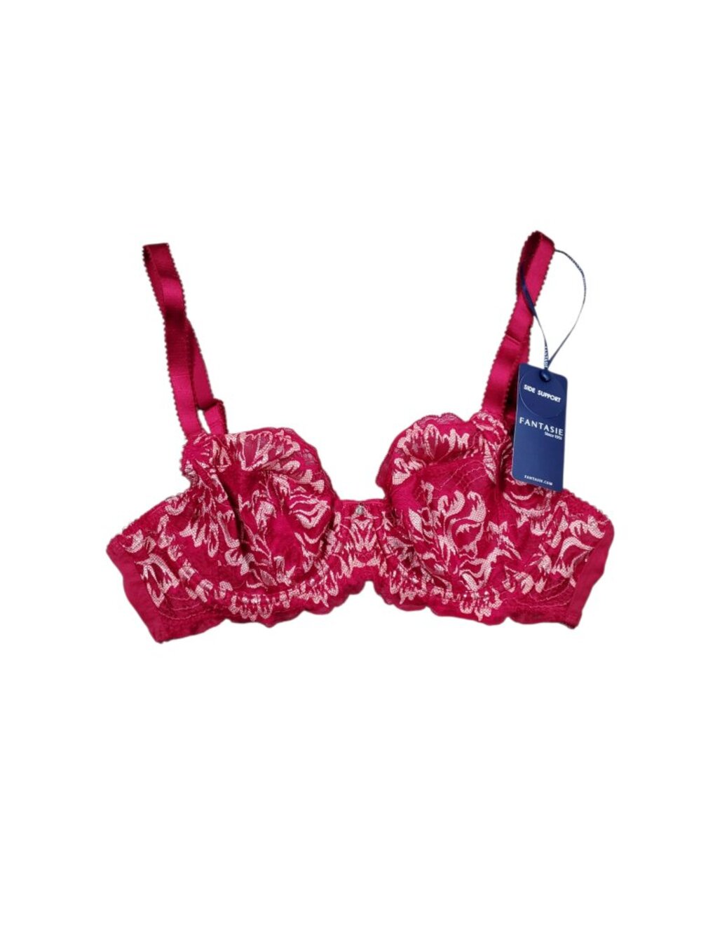 Fantasie Emmaline Underwire Side Support Bra 102701 Cerise Magenta Red Size 30D